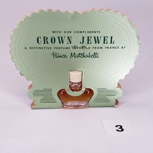 NEW Vintage rare 1952 CHEVROLET Dealer Promo CROWN JEWEL Perfume #3
